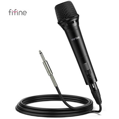 China FIFINE Microphone Handheld High Sensitivity Karaoke Dynamic Handheld Cable Microphone Can Be Used For Outdoor Singing K8 for sale