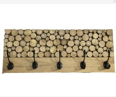 China Sustainable Wood Wall Mount Clothes / Coat Rack / Hanger With Antique Wall Hooks for sale