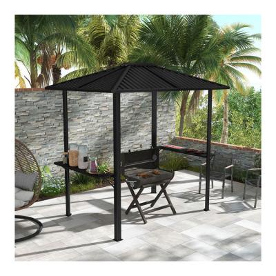 China Outdoor Grilling 6x8 Hardtop BBQ Gazebo with 2 Side Shelves 102 lbs H92.5 x W96.5 x D70.9 for sale