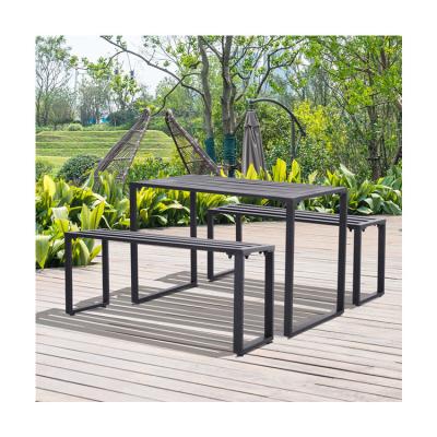 China AJUNION Outdoor Furniture Set for Leisure Facilities Dining Tables Benches and Gardens for sale