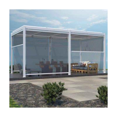 China Outdoor Garden Pergola with Adjustable Aluminum Louver Roof and Bioclimatic Design for sale