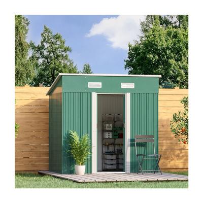 China Color Steel Plate Metal Garden Storage Shed 2 Air Vent for Tools Bike Galvanized Steel for sale