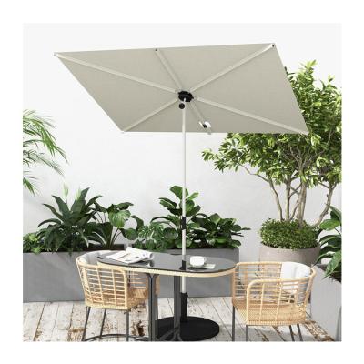 China Modern Design Rectangle Balcony Sun Shade Umbrella with Waterproof Canopy by AJUNION for sale