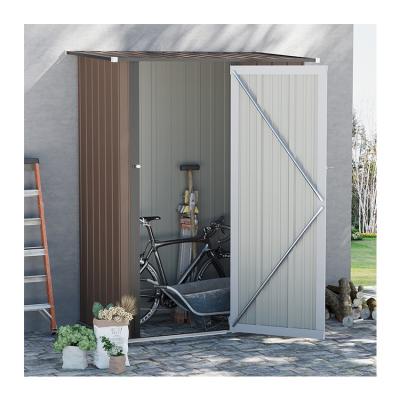 China AJUNION 5x3FT Galvanised Steel Outdoor Shed for Sustainable Tools and Bike Storage for sale