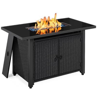 China Customer Size Modern Outdoor Patio Portable Fireplace Table Top Gas Smokeless Fire Pit for sale