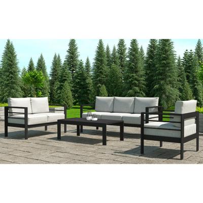 China Tuin Set Aluminium Sofa Gesprek Patio Set Tuin Sofa Meubels Set voor buiten Te koop