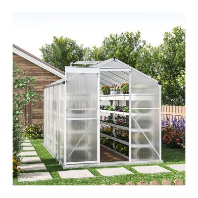 China Garden Greenhouses by AJUNION Easily Assembled Polycarbonate Aluminum Frame Structure for sale