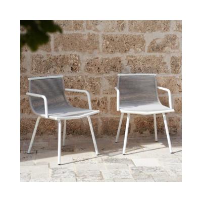 China Metall Minimalist Garten Set AJUNION Aluminium Esszimmer Stuhl Seil Weave Außenmöbel zu verkaufen