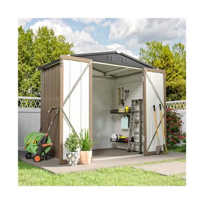 China 6.6ft Durable Metal Garden Shed House Storage Shed for Tools Outdoor Storage Solution for sale