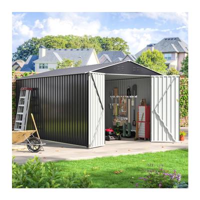 China Waterproof 8 x 12 FT Metal Garden Shed with 4 Vents and Durable Design from AJUNION for sale