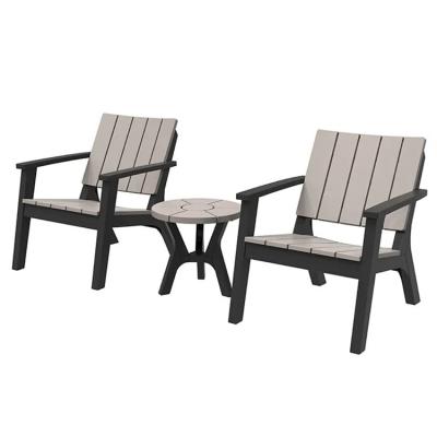 China Plastic Wood Table and Chair Set for Nordic Outdoor Patio Garden Balcony Cafe Restaurant for sale