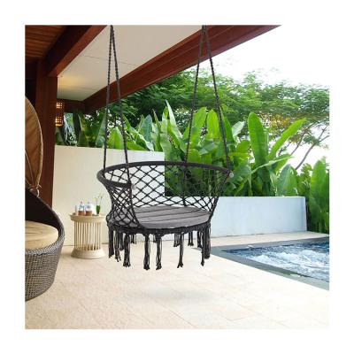 China Outdoor Furniture Macrame Cotton Rope Hammock Chair Swings for Indoor and Outdoor for sale