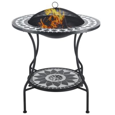 China Outdoor Garden Bonfire Camping Wood Burning Firepit with Ice Bucket and Mosaic Fire Pit for sale