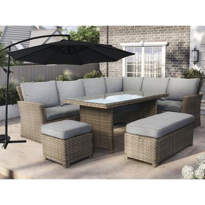 China Stool Size L.44 X W.44 X H.41cm AJUNION PE Rattan Garden Set for Your Outdoor Space for sale