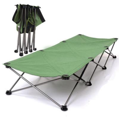 China Ultralight Collapsible Portable Folding Camping Bed for Adult NO Inflatable Metal Fabric for sale