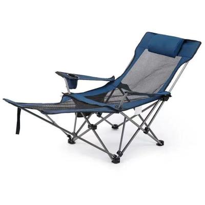 China Cadeira de acampamento dobrável de alumínio para o exterior Cadeira portátil e ajustável Moon Beach Lounger à venda