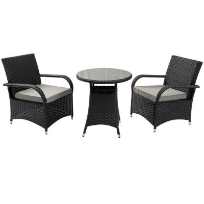 China Modern Outdoor Furniture AJUNION 2 Seater Wicker Rattan Chat Furniture Resistant to UV for sale