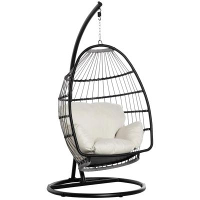 China Foldable Design Outdoor Hanging Egg Swing Chair with Stand General Outdoor Furniture for sale