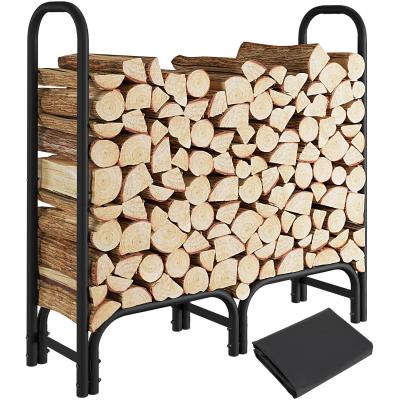 China AJUNION Firewood Log Holder Rack for Indoor and Outdoor Storage W123 x D34 x H124.5cm for sale