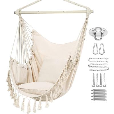 China 127*122*2,5cm Jardim ao ar livre Camping Patio dobrável Portátil Crianças de algodão corda pendurada Swing Hammock cadeira à venda