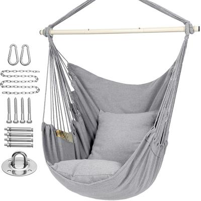 China Park Outdoor Garden Camping Patio Folding Portable Cotton Hanging Rope Hammock Swing Chair for sale