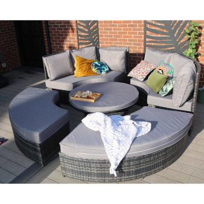 China Verstelbare eettafel Wicker Woven Sofa Set voor Outdoor Daybed Meubels door AJUNION Te koop