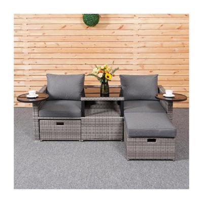 China Garden Backyard Lounge Sofa Set with PE Wicker Rattan in Various Sectional Design for sale