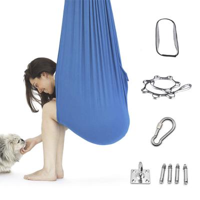 China Y Mail Packing Home Outdoor Portable Folding Kids Children Therapy Sensory Aerial Yoga Swing Hammocks for sale