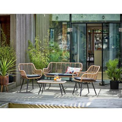 China Transform Your Garden with AJUNION 4 Piece All Weather Wicker Outdoor Furniture Set for sale