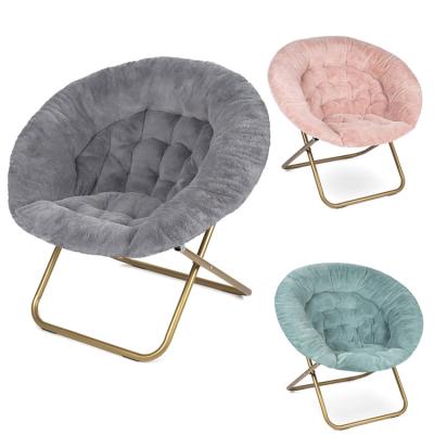 Chine Chaise de lune pliable pour adultes et enfants Faux chaise à soucoupes en fourrure à vendre