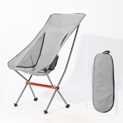 China Outdoor Hiking Traveling Aluminium Lightweight Back Mesh Portable Folding Camping Moon Chair for sale