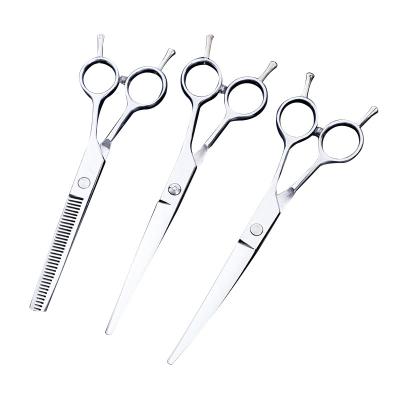 China Viable Professional Pet Grooming Scissors Curved Kit For Dog Grooming Shears Dog Hair Scissors for sale