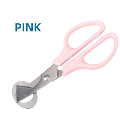 China Universal Rainbow Color Stainless Steel Egg Cutter Quail Eggshell Cutting Scissors with No-slip Handle for sale