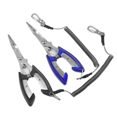 China Stainless Steel Fishing Line Cutter Tackle Tool Cutting Fishing Shears Fish Pliers With Nylon Bag for sale