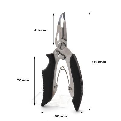 China 3 Colors Portable Stainless Steel Fish Hook Slot Ring Fishing Plier Fishing Line Cutter for sale