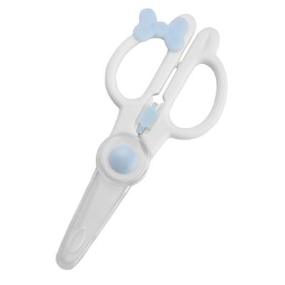 China Food Grade PP Universal Wholesale Multifunctional Cutting Scissors Mini Handle Baby Food Ceramic Auxiliary Scissors for sale