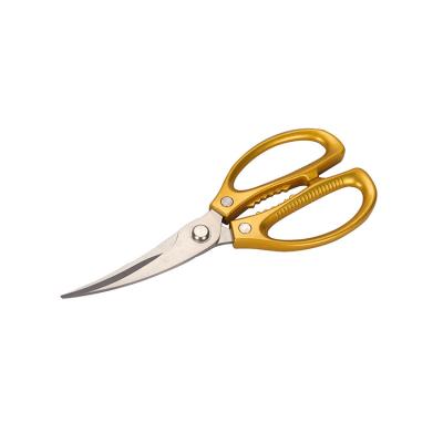 China Cutting food chicken vegetable meat aluminum alloy handle stainless steel chicken bone C scissors for family for sale