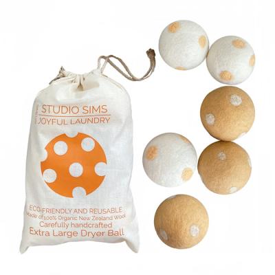 China 100% Reusable Wool Dryers Balls New Zealand Wool Dryers Cleaning Balls For Laundry for sale