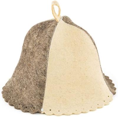 China Unisex Headgear Wool Felt Sauna Banya Bath Felt Hat for sale