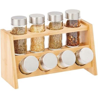 China New 2022 Household Kitchen Seasoning Rack Seasoning Rack Display Multifunctional Seasoning Rack Wood Viable Storage Rack for sale