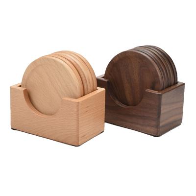 China Sustainable Creative Round Insulated Coasters Round Table Desktop Coasters Set Custom Bamboo Coasters For Drinks for sale