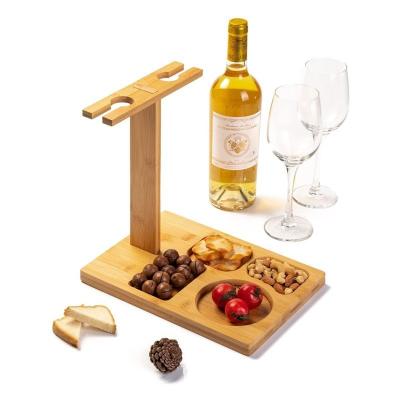 China Multi-Functional Wooden Creative Home Viable Goblet Rack Wine Glass Rack Holder Display Holder Bamboo Hang for sale