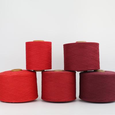 China Anti-pilling Soild Colors Polyester Yarns 100% Polyester Spun Yarn For Circular Knitting Machine Weaving Purpose for sale