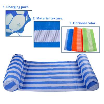 China New Custom Inflatable Hobbywin Water Proof Float Beach PVC Air Mattress Monterey Water Hammock Portable Swimming Raft for Pool or Lake for sale