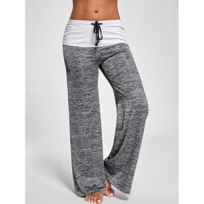 China Yoga Sweatpants Outdoor Leisure Leg Breathable Warm Spliced ​​Quick Dry Wide Leg Pants for sale