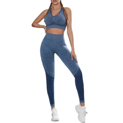 China Viable Knit Yoga Suit Beautiful Back Bra Hip-Lift Workout Suit High-waisted for sale