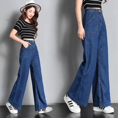 China Pants plus size jeans for new designed simple jeans high waist fashion bell bottoms womens ladies jeans for sale