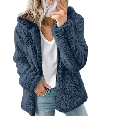 China Anti-wrinkle border hot sales of plush hooded coats for autumn and winter woolen sweater for sale