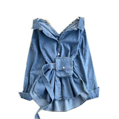 China Anti-pilling Recommend Newcomers Women Casual Denim Long Sleeved Clothing for sale