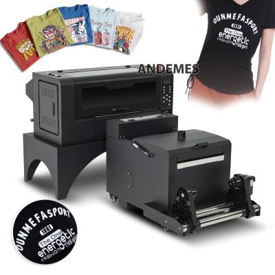 China Roll All In One Dtf Printer T-Shirt Jeans Pet Film DTF Printer With Pigment Ink And Cymkw Oven for sale